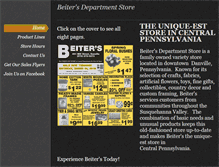 Tablet Screenshot of beitersdepartmentstore.com